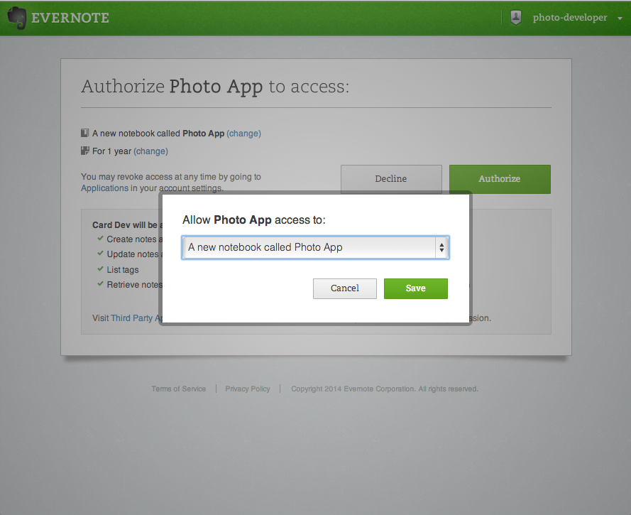 evernote desktop authentication token expired