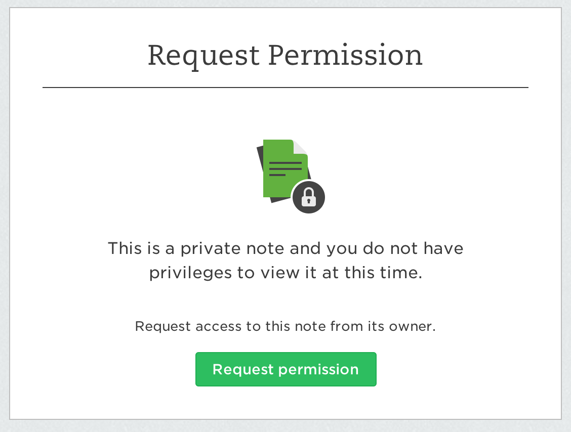 Request Permission to View and/or Edit Note